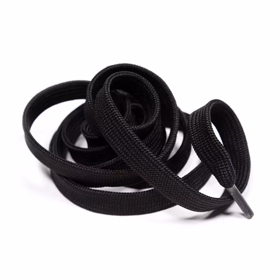 인쇄 로고 맞춤형 흰색 와일드 컬러 네이비 블루 신발 로프 플랫 신발끈